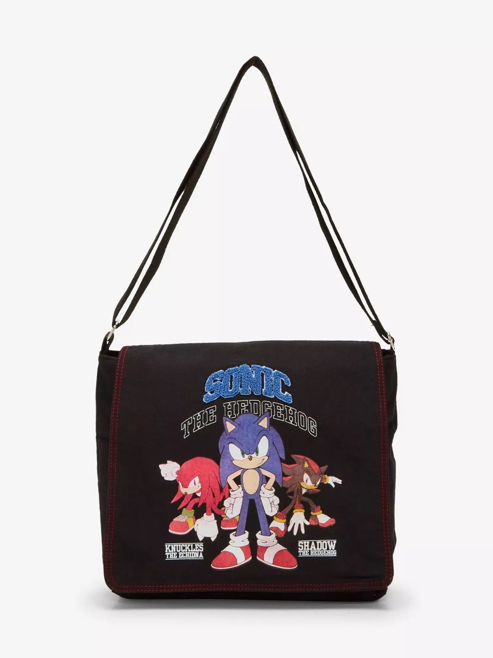 Sonic The Hedgehog Trio Messenger Bag Unisex NEW